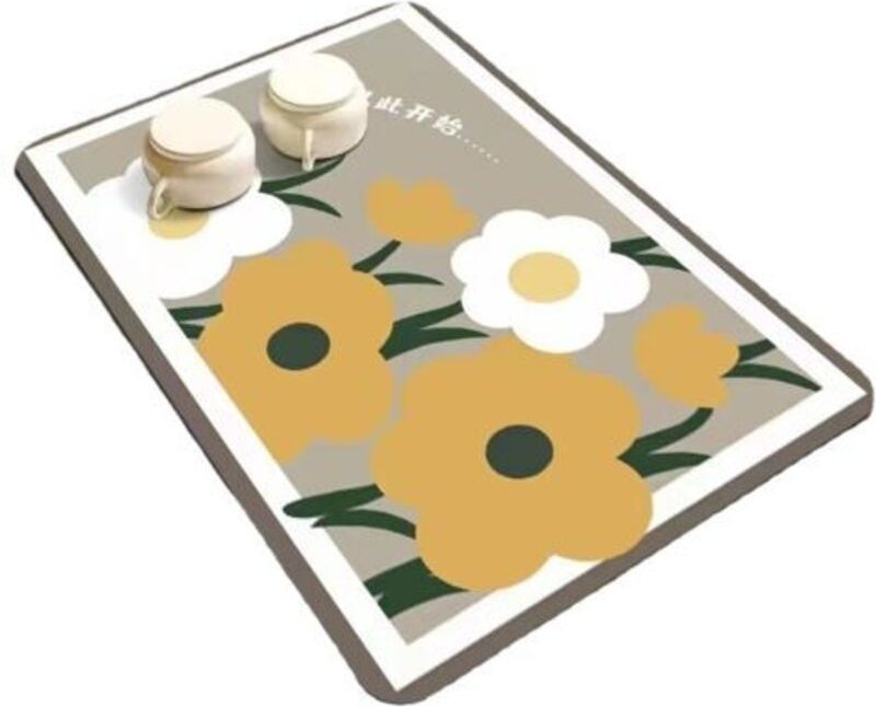 Jalleria - Saugfähige Abtropfmatte für Kaffeemaschinen, ultratrockenes Abtropfgestell, rutschfeste Mikrofaser-Spülbecken...