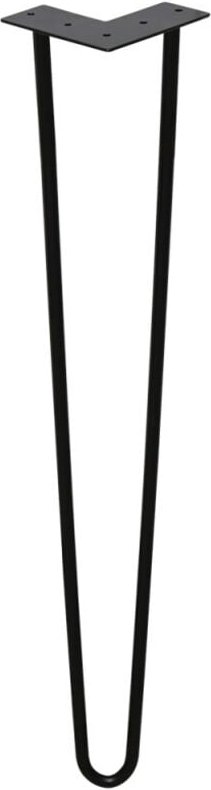 4x Hairpin Legs Möbelbeine Tischläufer schwarz Hairpin Legs 2 Bügel, für Esstisch 45cm - Swanew