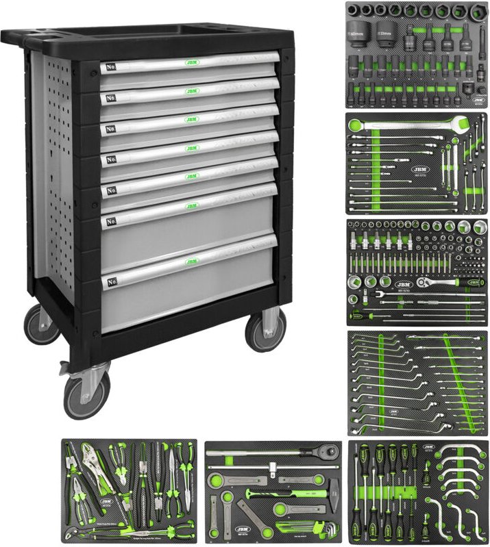 JBM54237 grauer Werkzeugwagen mit 7 Schubladen - Spezial-LKW