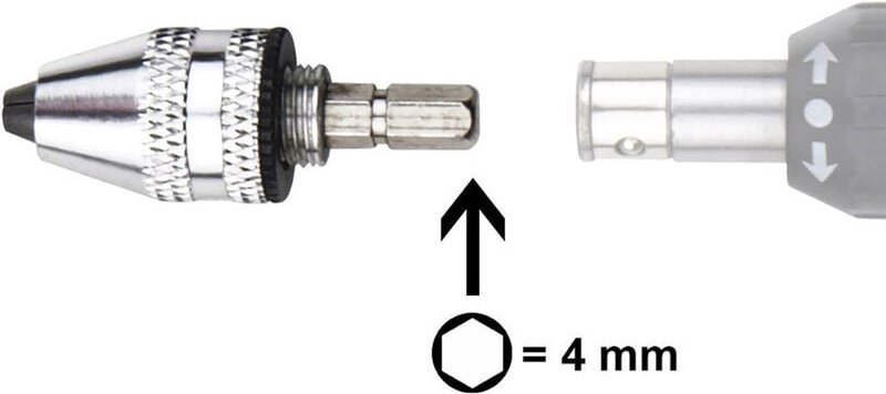Donau Elektronik - Schnellspannfutter mit 4mm Sechskant Bit MBS01 0,3 - 3,2 mm