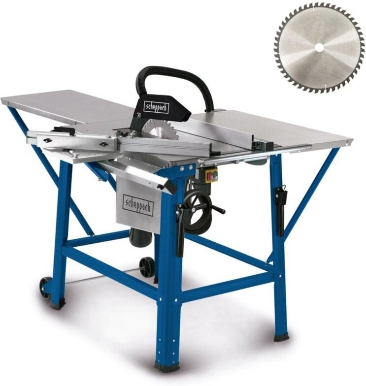 Scheppach - Tischkreissäge TS310 400V - 83mm Schnitthöhe Schiebeschlitten 2. Blatt + Verbreiterung