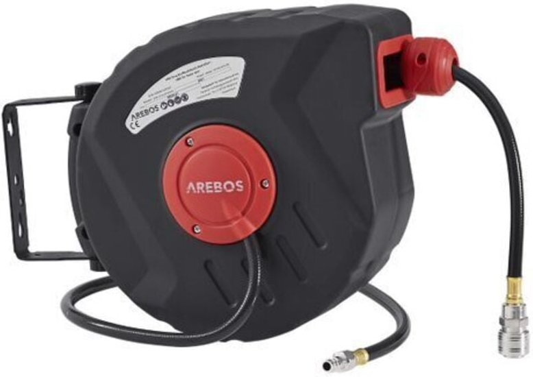 Arebos - Druckluftschlauch Automatik Aufroller Schlauchtrommel Trommel 10 m