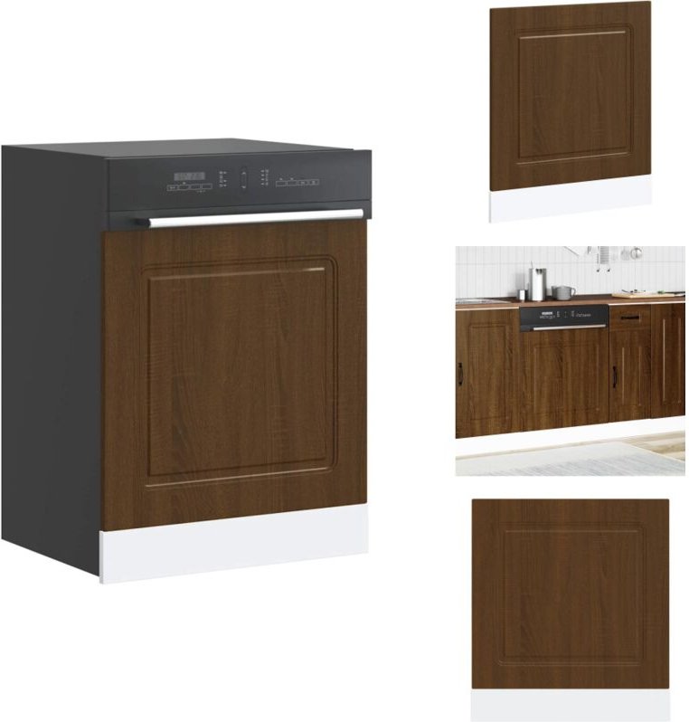 Geschirrspülerblende Kalmar Braun Eichen-Optik 60x1,5x67 cm - Geschirrspülerblende - Geschirrspülerblenden - Geschirrspü...