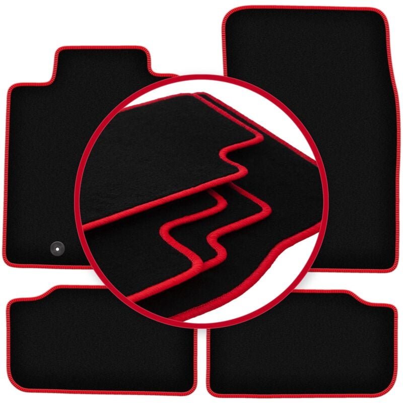 CARLUX-RED Autofußmatten für: Hyundai Genesis G80 Limousine (2013-)