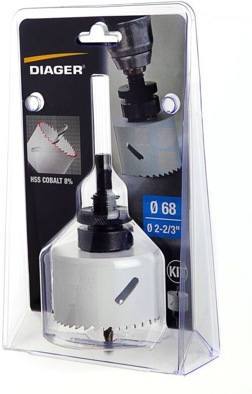 Bohrkettensäge-Set aus Doppelmetall 68mm - 650BD68