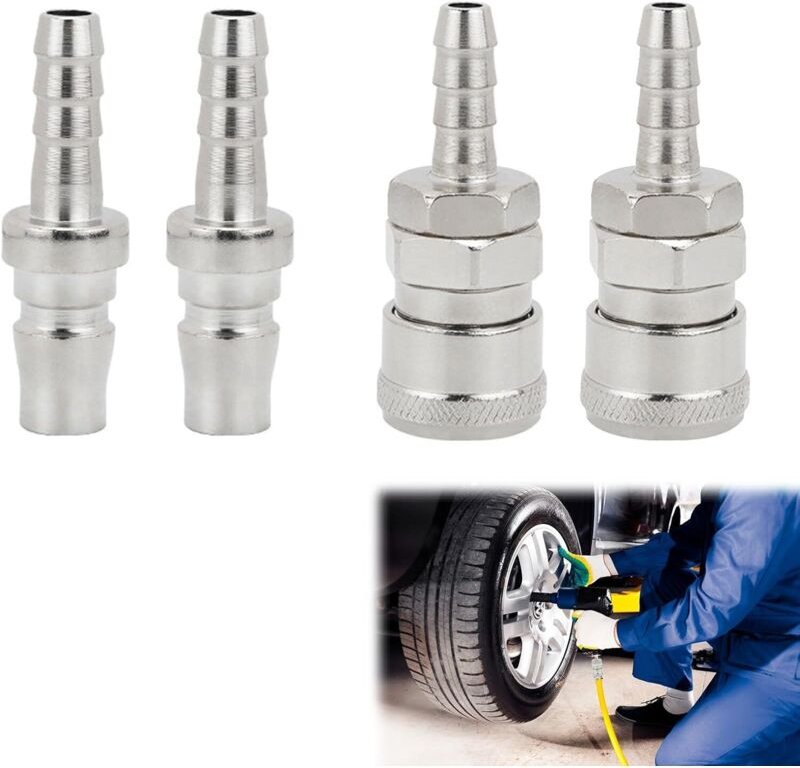 4-teilige Druckluft-Schnellkupplung, pneumatischer Luft-Kit-Kompressor, Stecker und Buchse, Druckluftschlauch