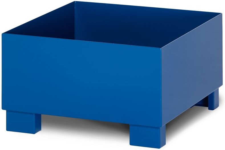 RR Industrietechnik Auffangwanne aus Stahl für 1x 200 Liter Fass ohne Gitterrost RAL 5010 enzianblau
