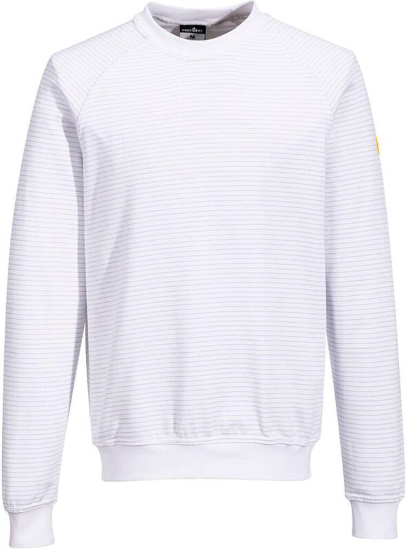 Antistatisches ESD-Sweatshirt Weiß 3XL