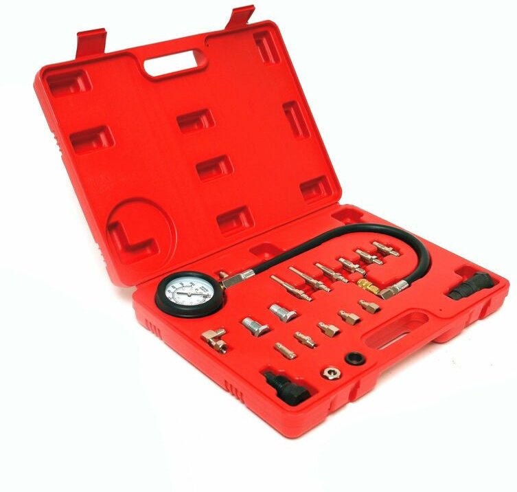 Dema - Kompressionstester Kompressionsprüfer Set Koffer 19-teilig für Dieselmotoren