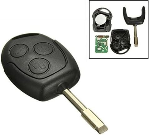 Ersandy - 1 Stück 3 Tasten 433 MHz Remote Entry Key fob für Ford/Mondeo/Fiesta/Focus/KA Transit
