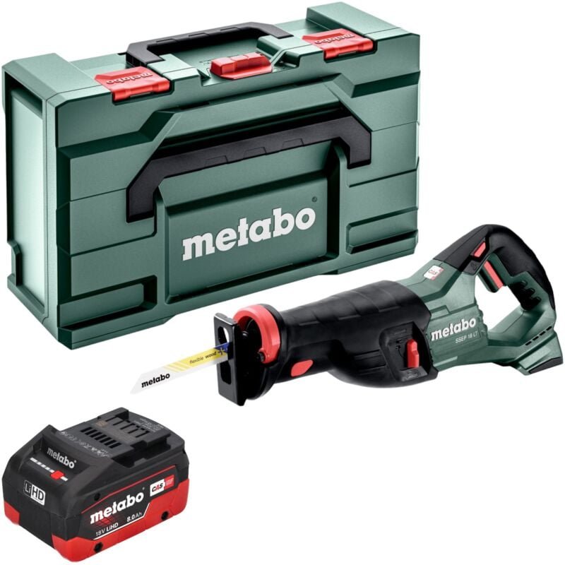 Metabo - ssep 18 lt Akku Säbelsäge 18 v 32 mm + 1x LiHD Akku 8,0 Ah + x - ohne Ladegerät