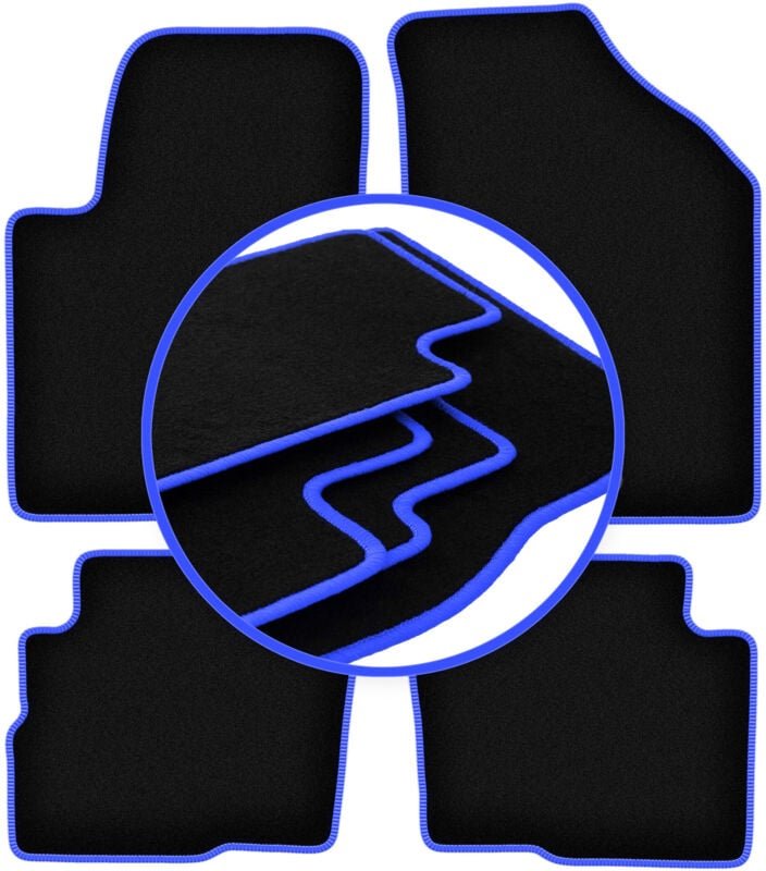 CARLUX-BLUE Autofußmatten für: Kia Soul I Crossover (2009-2013)