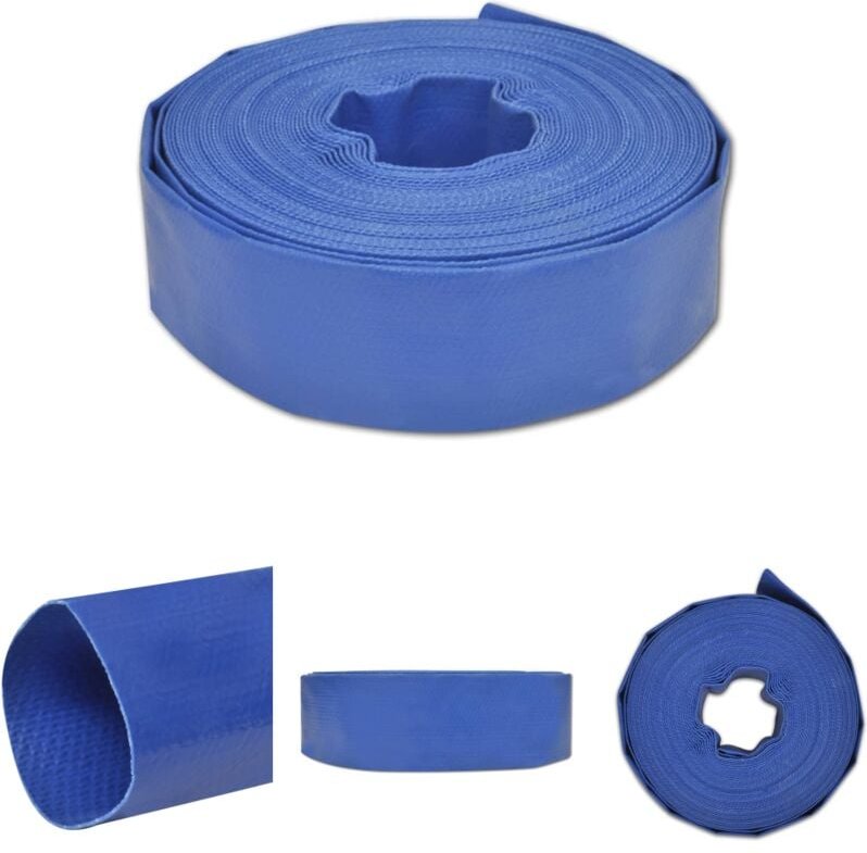 The Living Store Flachschlauch 100 m 2 pvc - Schläuche & Leitungen