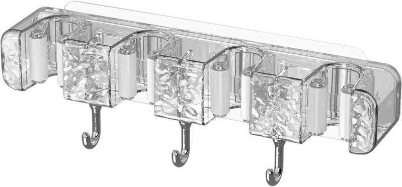 Besenhaken Wasserbesen-Aufbewahrungshaken – selbstklebende Wandhalterung für Besen, Wischmopps, Tücher, Bürsten, Rechen