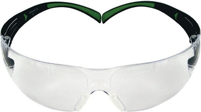 3M - Schutzbrille SecureFit-SF400 en 166,EN 170 Bügel schwarz grün,Scheibe klar 7100078989