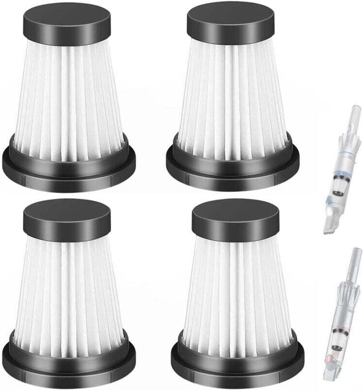 4er-Pack Akku-Staubsauger-Ersatz-HEPA-Filter für Moosoo K12 K12 Pro K13, für Genius Invictus One 1.0 X7/2.0, für Foxnovo...