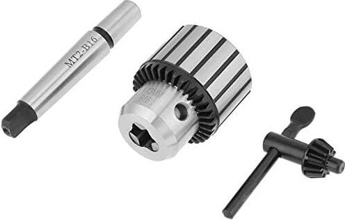 Thumbnail - Coocheer - Mini-Schnellspannbohrfutter aus Stahl, 1–13 mm MT2-Schaft, B16-Kegelbohrfutter, Keilwellen-Karbonstahl, mit B...