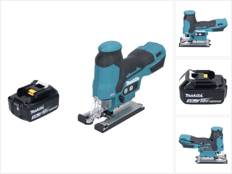 Djv 185 F1 Akku Pendelhubstichsäge 18 v Brushless + 1x Akku 3,0 Ah - ohne Ladegerät - Makita
