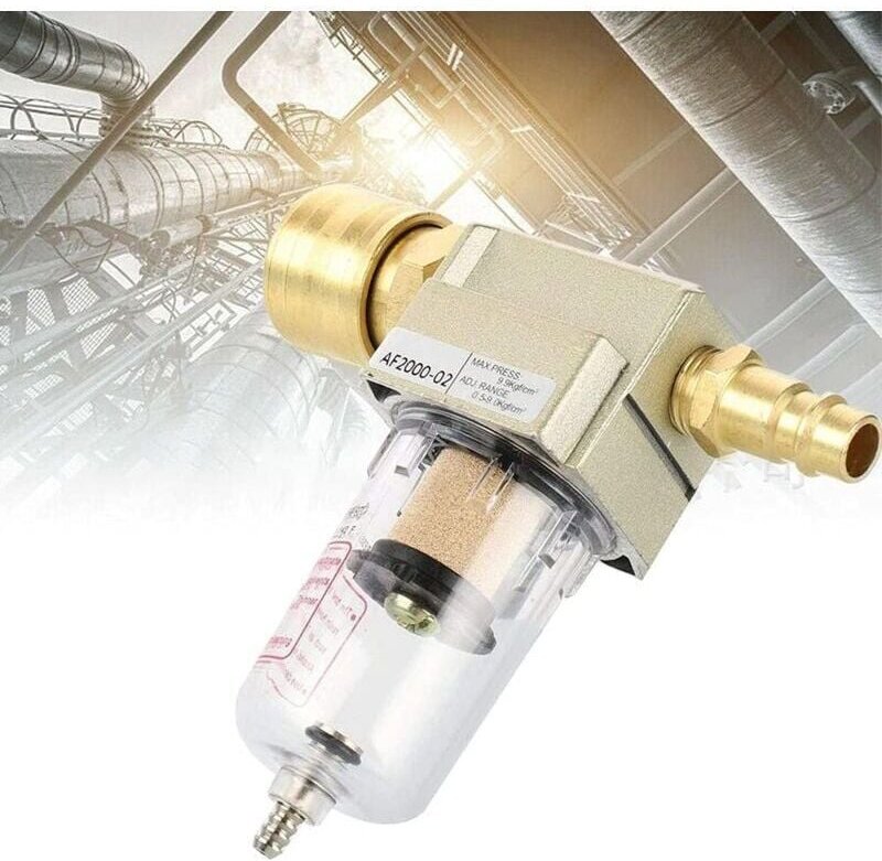 Separatore d'acqua ad aria compressa, regolatore del filtro dell'aria compressa da 1/4", filtro regolatore del compresso...