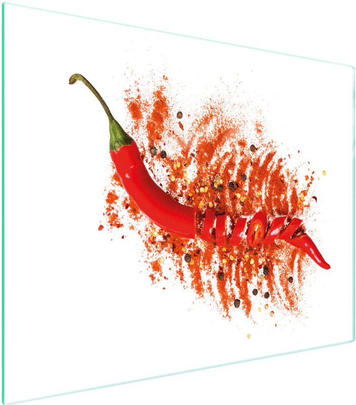 Glasschneidebrett 52x40 Chili