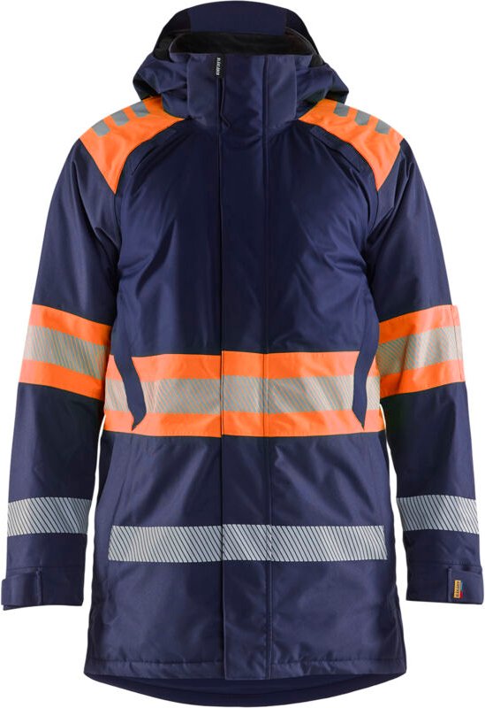 Arbeitsparka Winter Hochsichtbarkeit Klasse 1 4485 - Marine/Orange XL