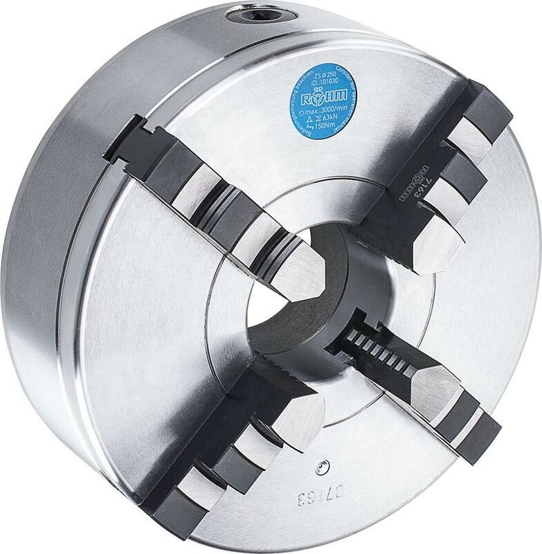 Vierbacken-Drehfutter DIN55027 Stahl 200mm KK6 röhm