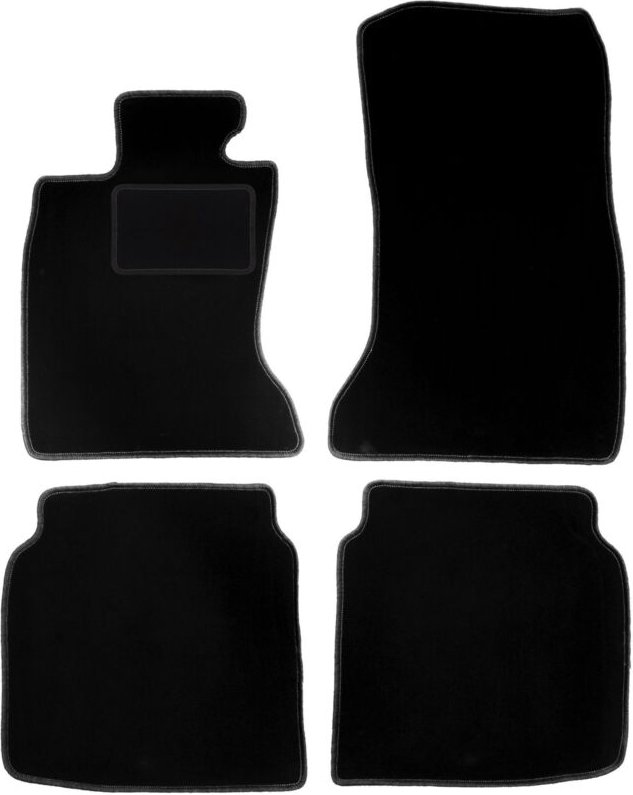 Schwarze Velours-Fußmatten für: BMW 7 F02 Limousine (2008-2015)