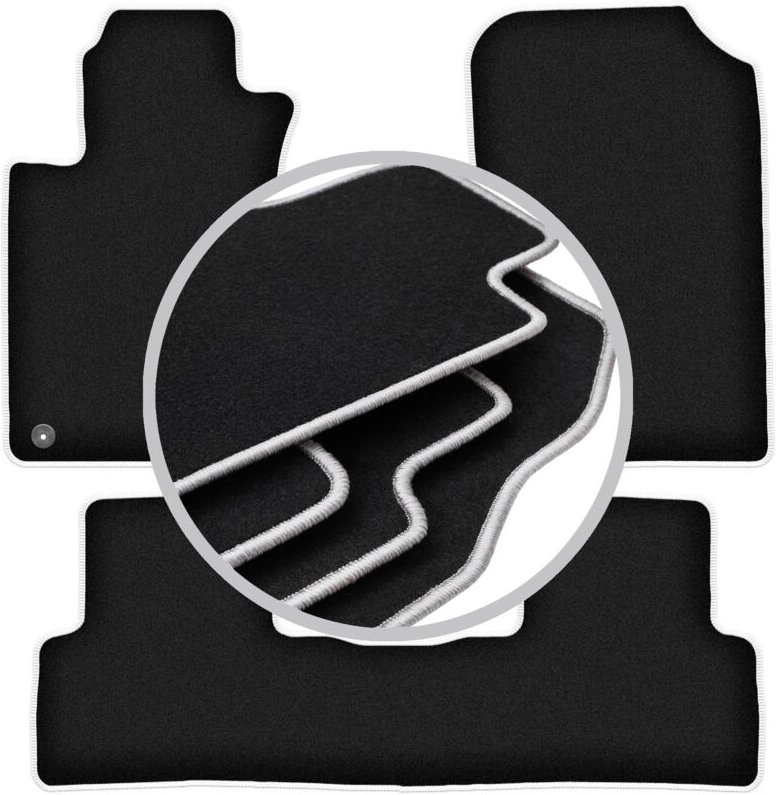 CARLUX-SILVER Autofußmatten für: Honda CR-V III SUV (2006-2012)