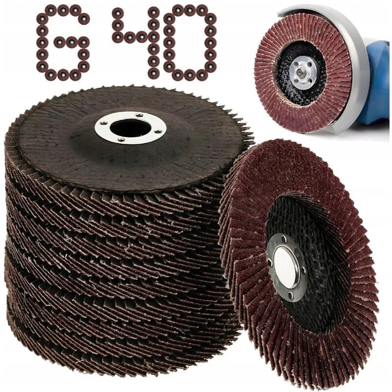 10 Stück Fächerscheibe zum Schleifen 125 P40 Fächerscheibe Stahl Holz Metall