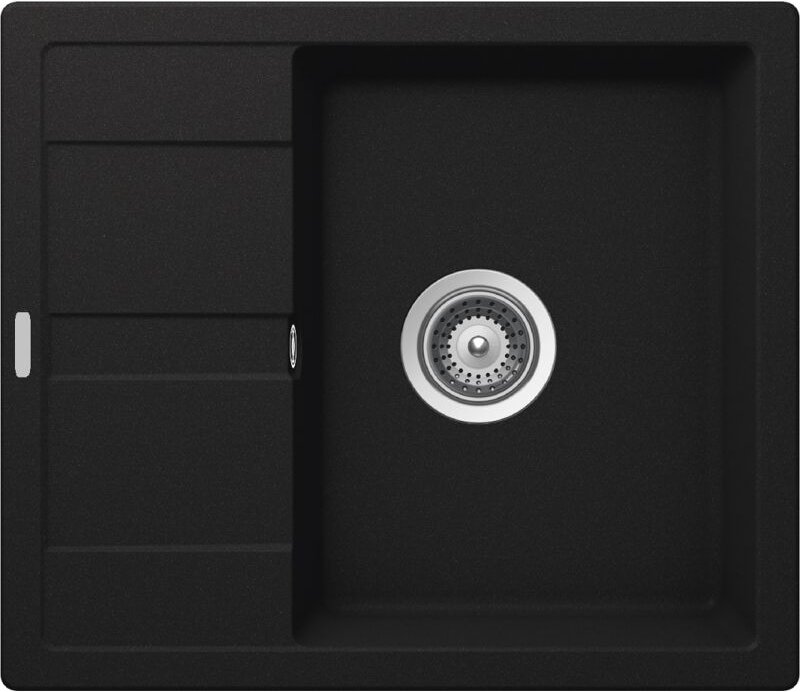 Keenberk - Granitspüle Victory S580.20 - Schwarz , ab 45er Unterschrank, 580 x 500 mm