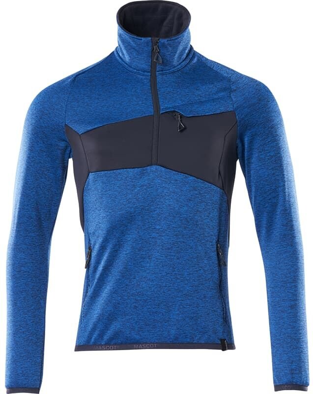 Accelerate Fleecepullover mit kurzem Reißverschluss, moderne Passform 18003 Gr. xl azurblau/schwarzblau - Mascot
