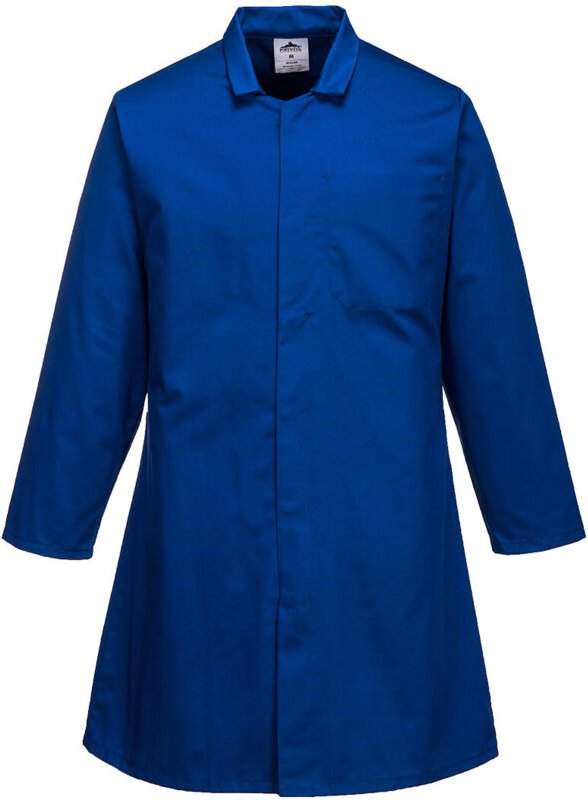 Herren-Bluse für die Lebensmittelindustrie, 1 Tasche, Königsblau, Größe M