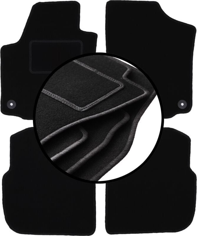 Komplettset Veloursmatten für: Skoda Roomster Kombivan (2006-2015)