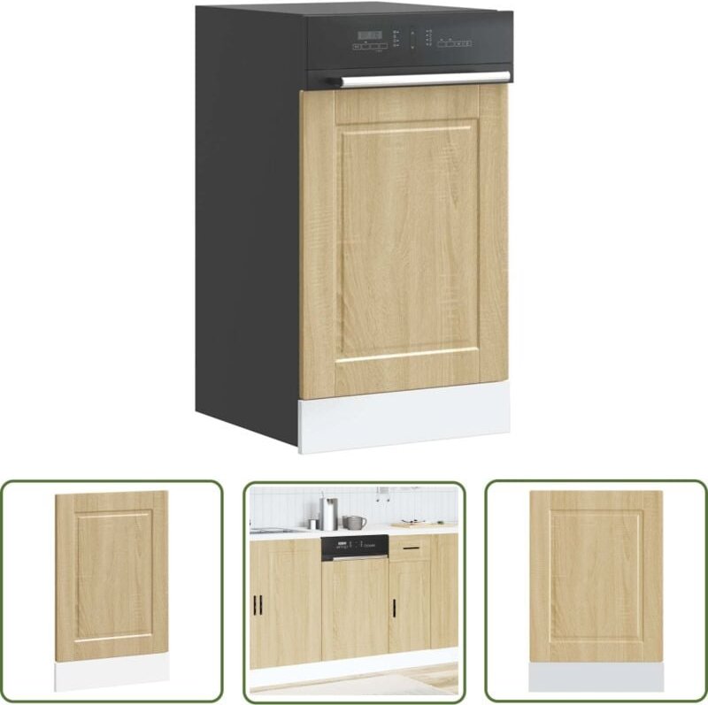 The Living Store - vidaXL Geschirrspülerblende Porto Sonoma-Eiche 45x1,5x67 cm