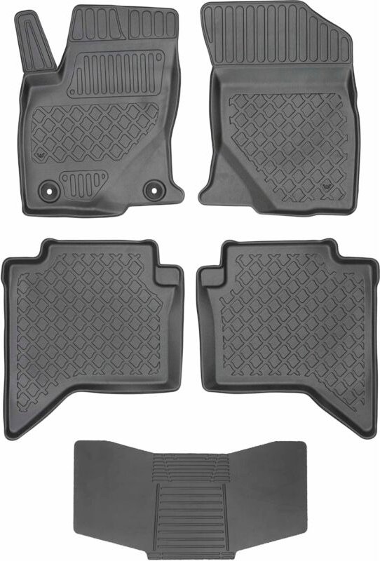 Fußmatten ARISTAR 603380 + ABDECKUNG 251992 -Toyota Hilux VIII Pick up 2016- (Doppelkabine) STOP. INSTALLIEREN TL Fahrer