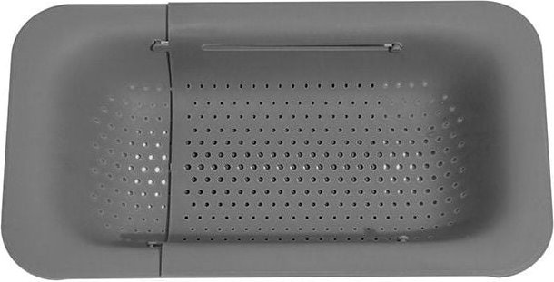 Abtropfkorb für die Küche, Abtropfgestell für die Spüle zum Aufbewahren und Waschen von Geschirr/Obst/Gemüse (grau)