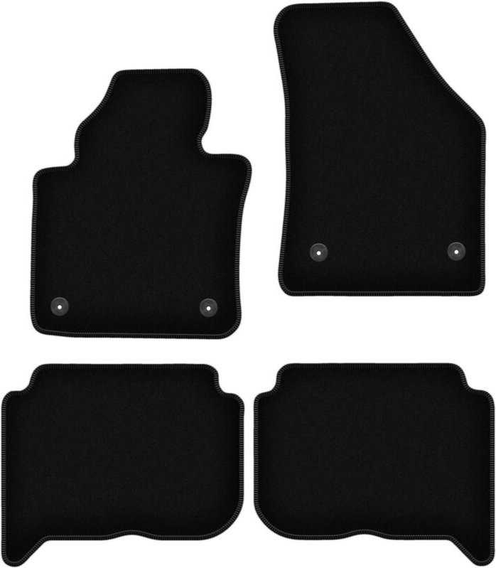 BASIC schwarze Veloursmatten für: Volkswagen Touran I 2FL Minivan (2010-)