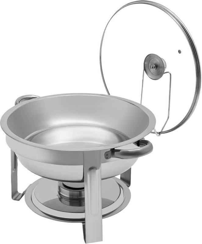 Thumbnail - 5L Chafing Dish Buffet Set, Edelstahl-Chafing Dishes für Buffet mit Glasdeckel, Chafers und Buffet-Wärmer-Sets, Speisenw...