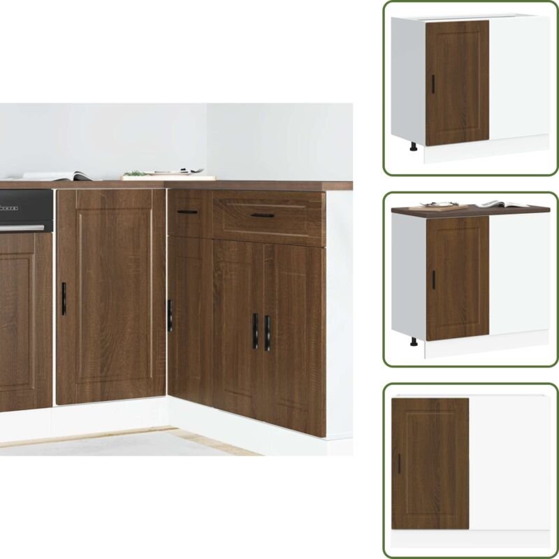 Küchenunterschrank Porto Braun Eichen-Optik Holzwerkstoff - Küchenunterschrank - Küchenunterschränke - Unterschrank - Kü...