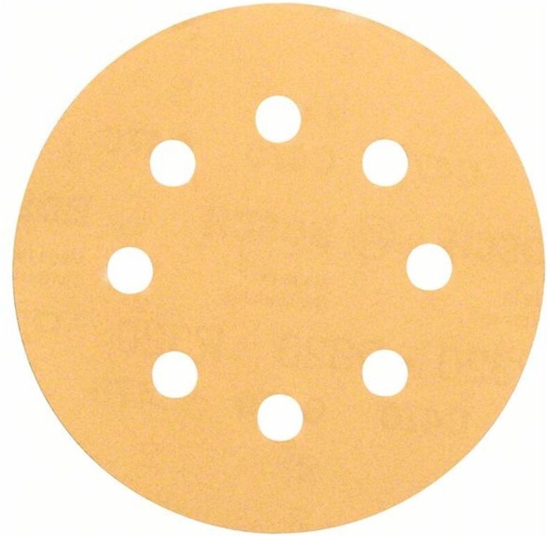 Bosch Schleifblatt C470, 115 mm, 60, 120, 240, 8 Löcher, Klett, 6er-Pack, Best for Wood and Paint