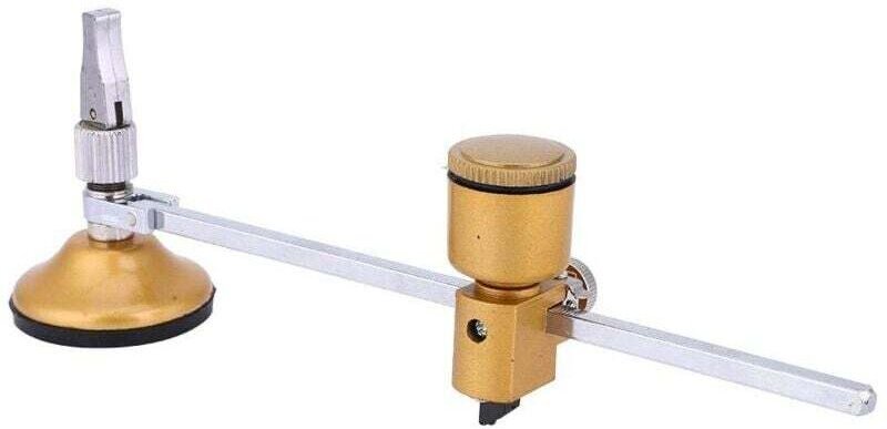 Verstellbarer runder Glasfliesenschneider mit 60 cm Durchmesser, kompaktes rundes Glasschneidewerkzeug mit Saugnapf