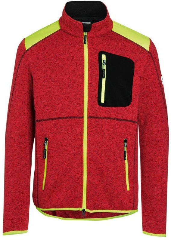 Kübler Strickjacke forest Light rot/warngelb Gr. xl