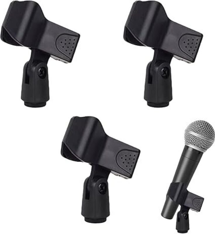 Lntyq Mikrofonklemme, universeller Mikrofonständer, Mikrofon-Clip-Halter, 3-teiliger Qualitäts-Mikrofon-Federclip, ideal...