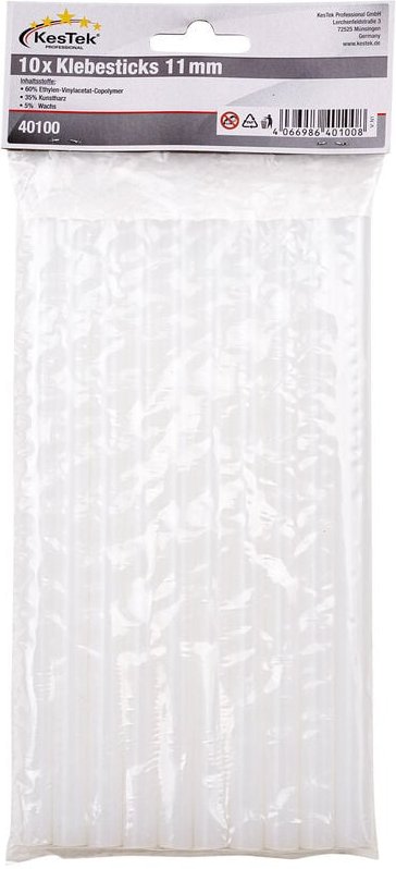 Kestek Heißklebesticks Heißklebepistole Patronen transparent 11x200mm 10er Set
