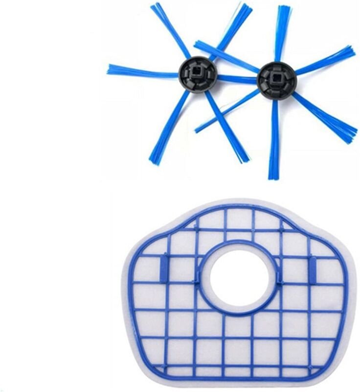 MODJUEGO Seitenbürstenfilter Ersatz für Philips FC8700/FC8710/FC8715/FC8603 Staubsauger Ersatzzubehör (1 Filter + 1 Paar...