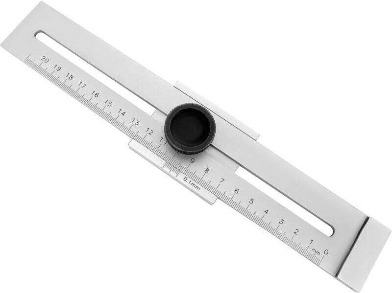 Edelstahl-Anreißlineal, Lineal aus Metall, Messbereich 250 mm, 1 Stück