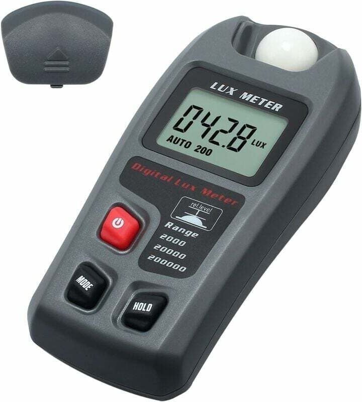 Ahlsen 20000 FC/200000 Digitales Luxmeter, Luxmeter, digitales Taschenphotometer, Beleuchtungsstärke, digitales LCD-Bele...