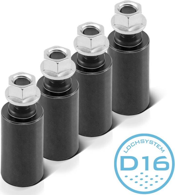 STAHLWERK Anschlagbolzen 25 x 50 m mit Abhebesicherung D16 Lochsystem 4er Set