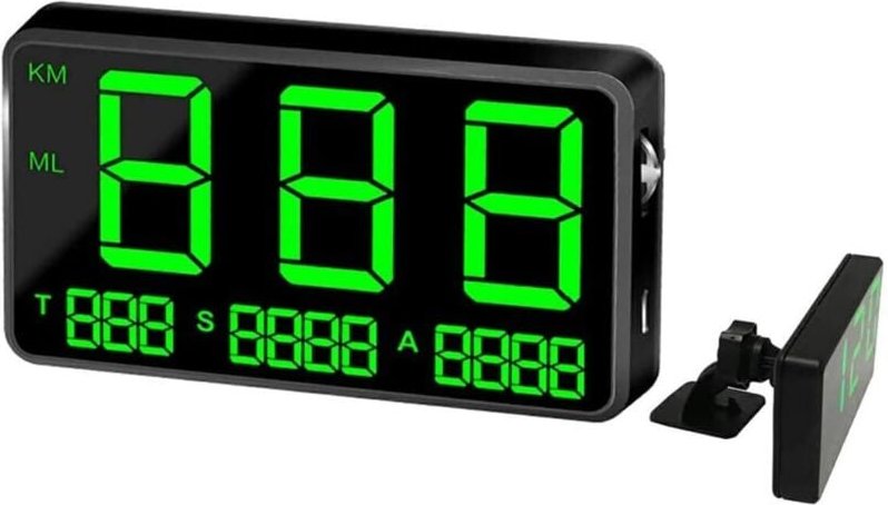 Auto-HUD-Head-Up-Display, C80P Digitale GPS-Tachometer mit MPH/KMH-Geschwindigkeitsalarm, Müdigkeits-Fahralarm, 4,5-Zoll...