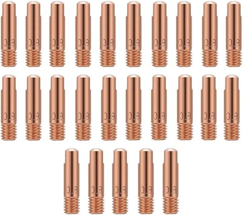 Jalleria - 25 Stück Kontaktdüsen Kontaktdüsen für Gas/Kontaktlose Gasdüse mig/mag Schweißbrenner Verbrauchsmaterial mig ...